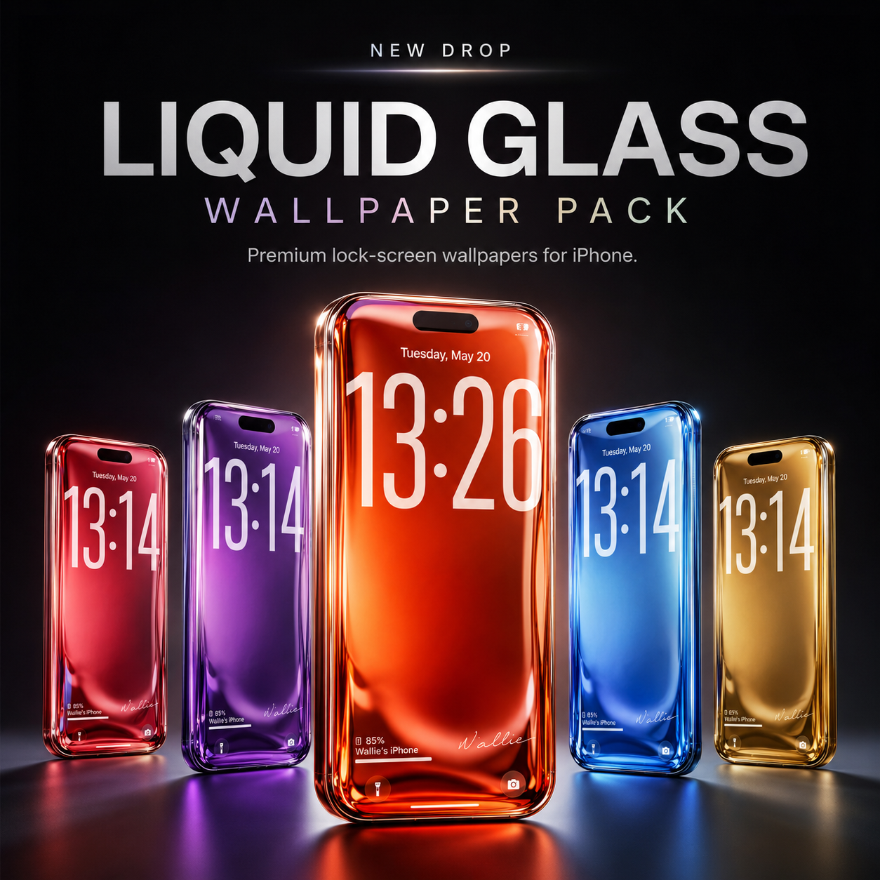 All 20 Liquid Glass Wallpaper Pack – Ultimate Bundle